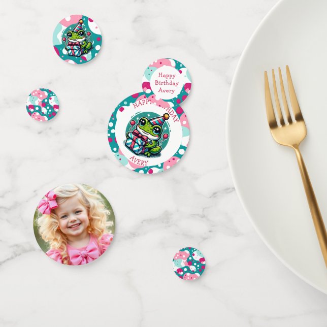 Personalized Happy Birthday Frog Themed   Confetti (Group)