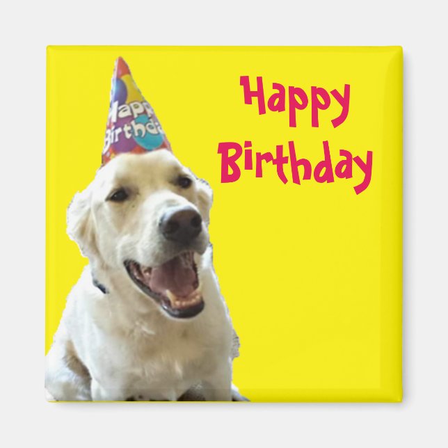 Personalized Happy Birthday Magnet (Front)