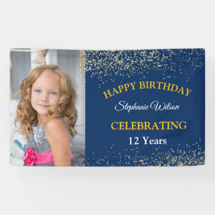 Personalized Happy Birthday Photo Celebration Banner