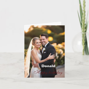 Personalized Happy Birthday Photo Colourful  Card