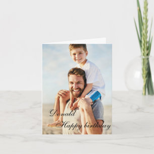 Personalized Happy Birthday Photo Colourful Card