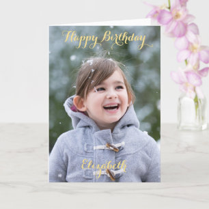 Personalized Happy Birthday Photo Greeting Card