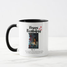 Personalized Happy Birthday Photo Mug 
