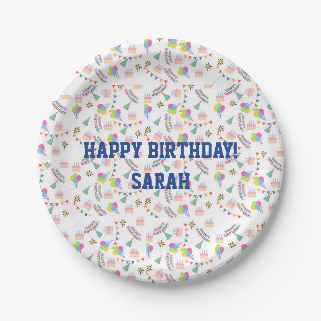 Personalized happy birthday plate (Front)