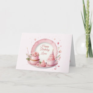 Personalized Happy Birthday Plate Card