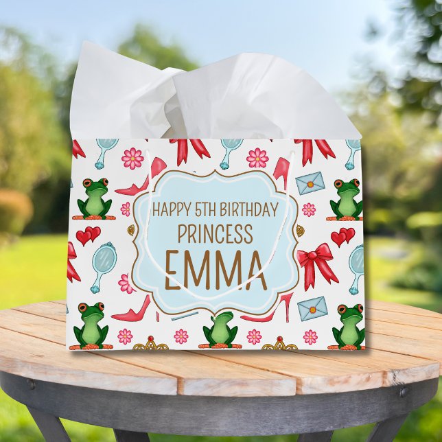 Personalized Happy Birthday Princess Gift Bag (Creator Uploaded)