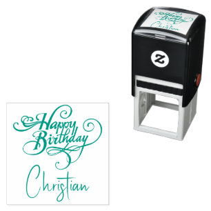 Personalized Happy Birthday Self-Inking Stamp