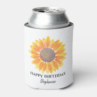 Personalized Happy Birthday Sunflower