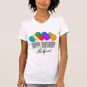 Personalized happy birthday t shirt with balloons