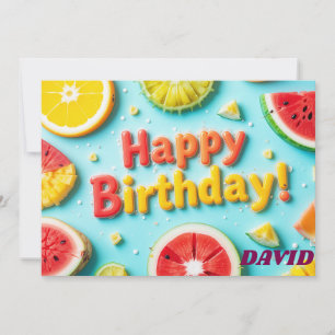 Personalized Happy Birthday Wishes Holiday Card