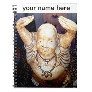 personalized happy buddha notebook