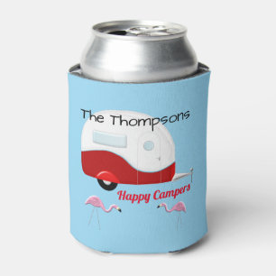 Personalized Happy Camper Can Cooler