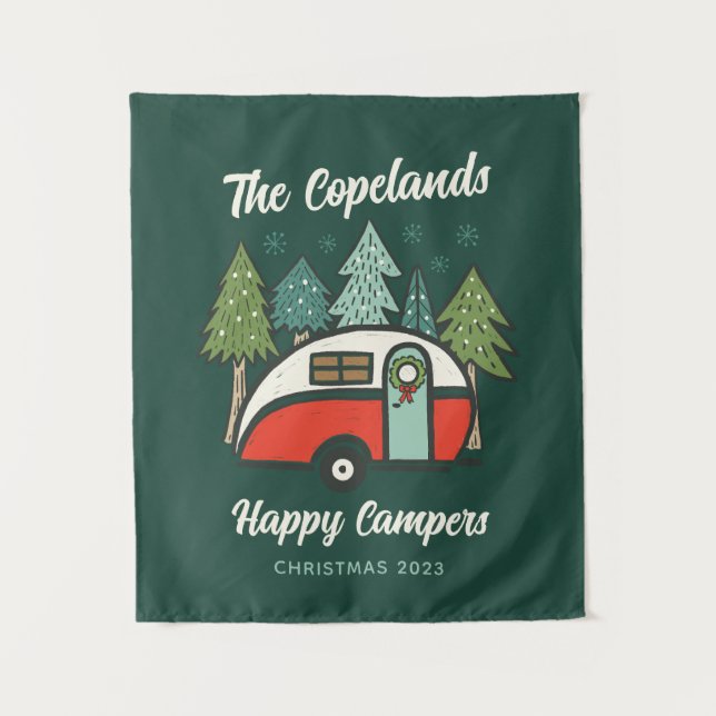 Personalized Happy Campers Tapestry (Front)