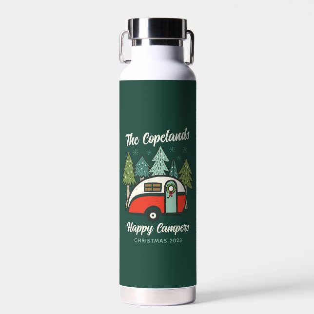 Personalized Happy Campers Water Bottle (Front)