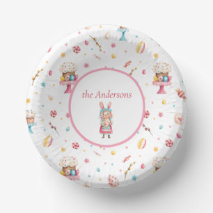Personalized Happy Easter 7" Paper Bowls Paper Plate