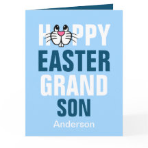 Personalized Happy Easter Bunny Grandson