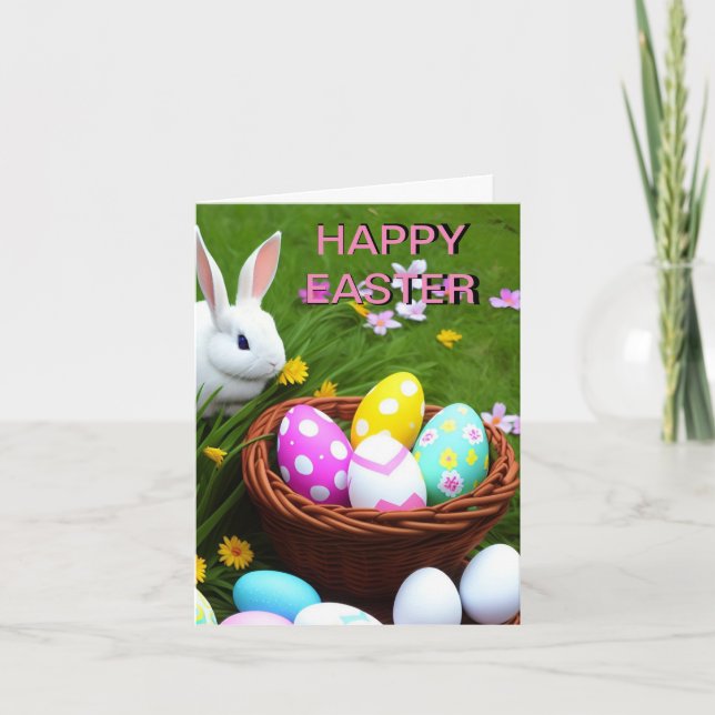 Personalized Happy Easter Card (Front)