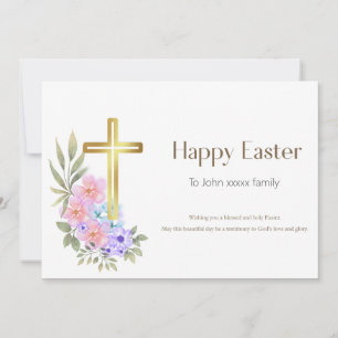 Personalized Happy Easter Christian Card 