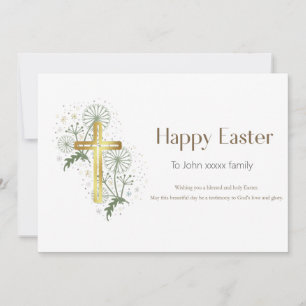 Personalized Happy Easter Christian Card 