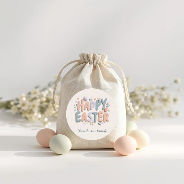 Personalized Happy Easter Family Stickers (Créateur téléchargé)
