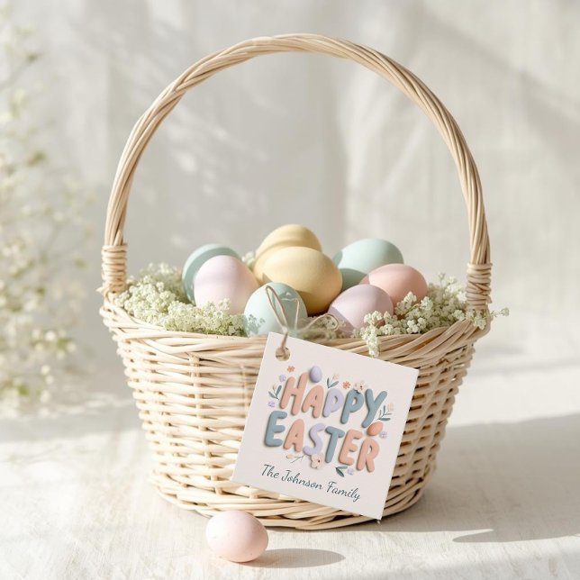 Personalized Happy Easter Favour Tags (Creator Uploaded)