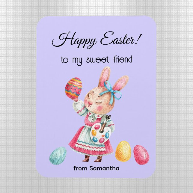 Personalized Happy Easter Friend Flexible Magnet (Creator Uploaded)