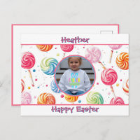 Personalized Happy Easter Lollipop Candy Photo