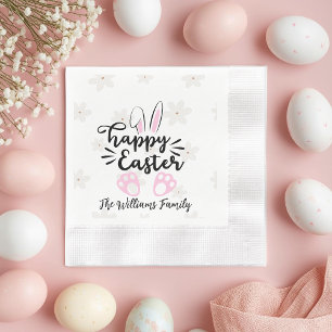 Personalized Happy Easter Paper Napkin