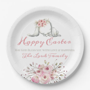 Personalized Happy Easter Party Dinner Paper Plate