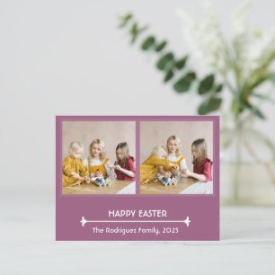 Personalized Happy Easter Photo Postcard