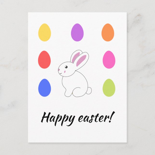 Personalized Happy Easter postcard (Front)
