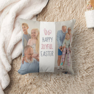 Personalized Happy Easter Throw Pillow 