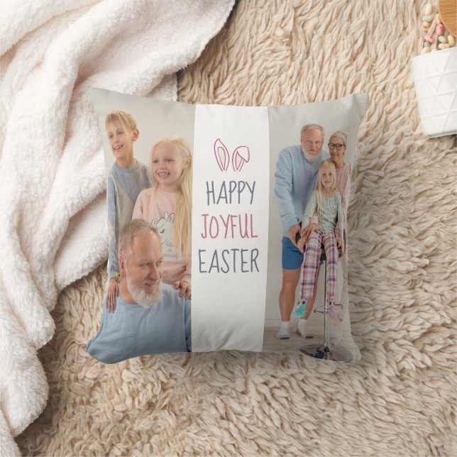 Personalized Happy Easter Throw Pillow  (Blanket)