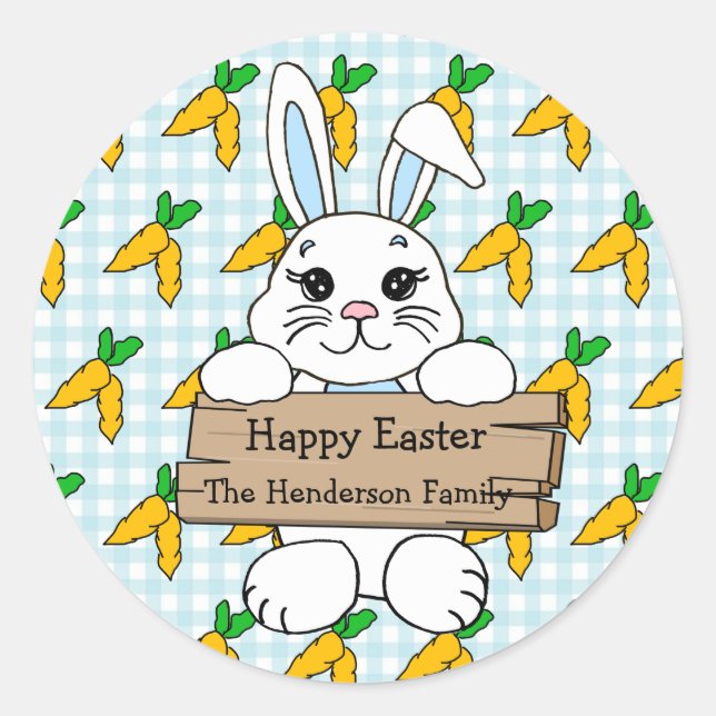 Personalized Happy Easter to you Stickers (Front)