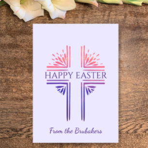 Personalized Happy Easter Unique Christian Easter Holiday Card