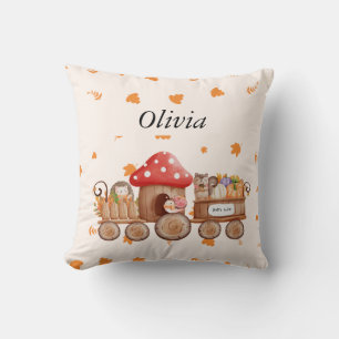 Personalized Happy fall Throw Pillow