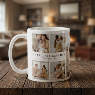 Personalized Happy Father’s Day Photo Collage Mug