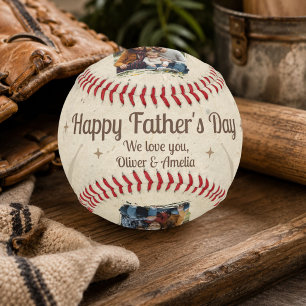 Personalized Happy Father’s Day Photo Gift Baseball