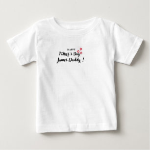 Personalized Happy Father's Day Baby T-Shirt