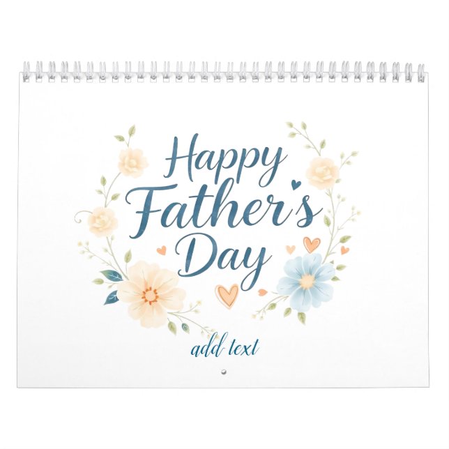 Personalized Happy Father's Day Calendar with Quot (Cover)