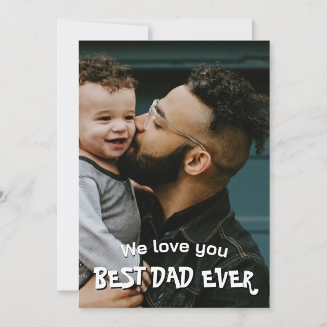 Personalized Happy Father's Day Card with Photo (Front)