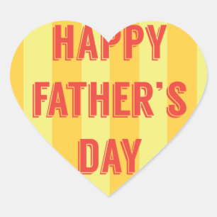 Personalized Happy Fathers Day Heart Heart Sticker