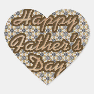 Personalized Happy Fathers Day Heart Sticker