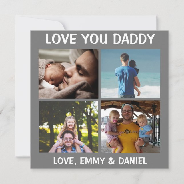 Personalized Happy Father's Day Love You Photo   (Front)