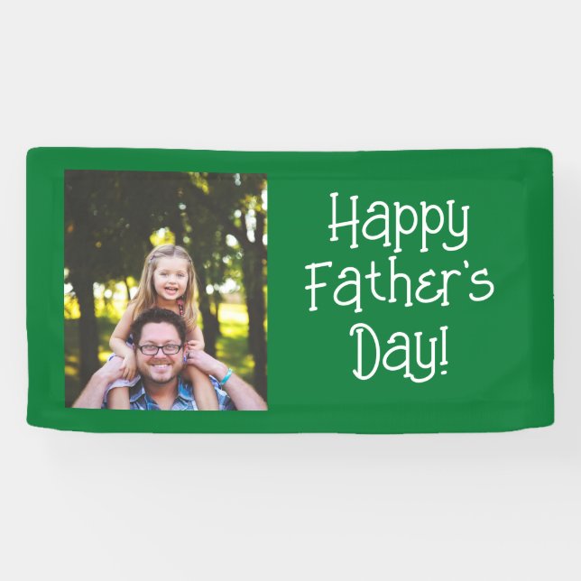 Personalized Happy Father's Day Photo Banner (Horizontal)