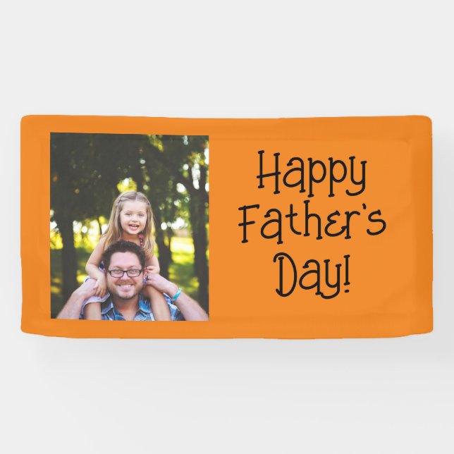 Personalized Happy Father's Day Photo Banner (Horizontal)