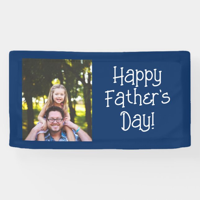Personalized Happy Father's Day Photo Banner (Horizontal)