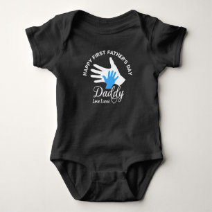 Personalized Happy First Fathers Day 2021 From Son Baby Bodysuit