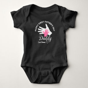 Personalized Happy First Fathers Day From daughter Baby Bodysuit