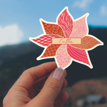 Personalized Happy Flower Name Sticker
